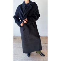 Studio Nicholson Mori Double Faced Coat in Darkest Navy