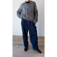 Henrik Vibskov Stitch Cardigan in Red Stitch Grey Melange