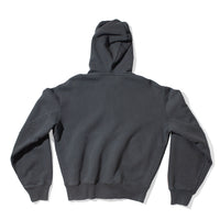 Hope Bubble Zip Hoodie in Washed Black