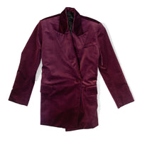Rodebjer Stand Velvet Blazer in Winetasting