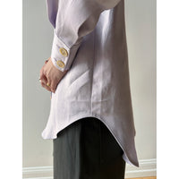 Caron Callahan Carissa Shirt in Lilac Silk Linen