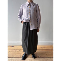 Caron Callahan Carissa Shirt in Lilac Silk Linen