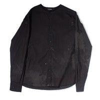 Pas de Calais Cotton Checkered Crewneck Shirt in Black