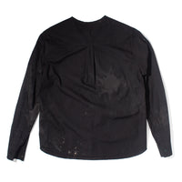 Pas de Calais Cotton Checkered Crewneck Shirt in Black