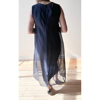 Kaarem Green Rice Sleeveless Long Silk Organza Dress