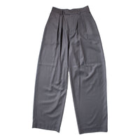 Nomia Wide Leg Pleated Trouser in Charcoal