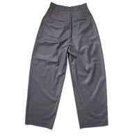 Nomia Wide Leg Pleated Trouser in Charcoal