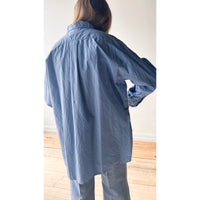 Sayaka Davis Crinkled Oversized Shirt in French Blue