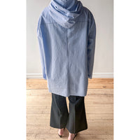 6397 Hooded Shirt in Blue Stripe