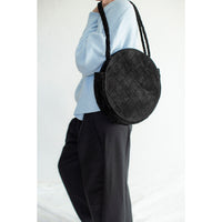 Bembien Emilia Bag Grande Weave in Black Suede