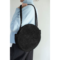 Bembien Emilia Bag Grande Weave in Black Suede