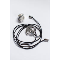 Nomia Spiral Cord Necklace in Silver