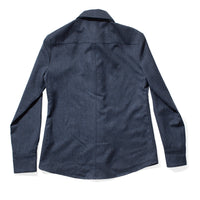 Kallmeyer Billie Tie Blouse in Heather Navy