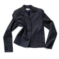 Kallmeyer Iman Shrunken Blazer in Navy Houndstooth