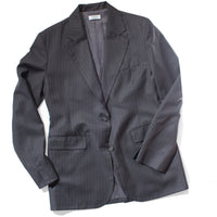 Nomia Oversize Blazer in Charcoal Pinstripe