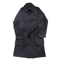 Grei Peaked Lapel Trench Coat in Charcoal