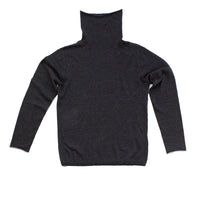 Evam Eva Cotton Cashmere Turtleneck in Charcoal