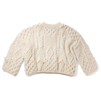 Ichi Antiquités Pelu Handknit Pullover in White