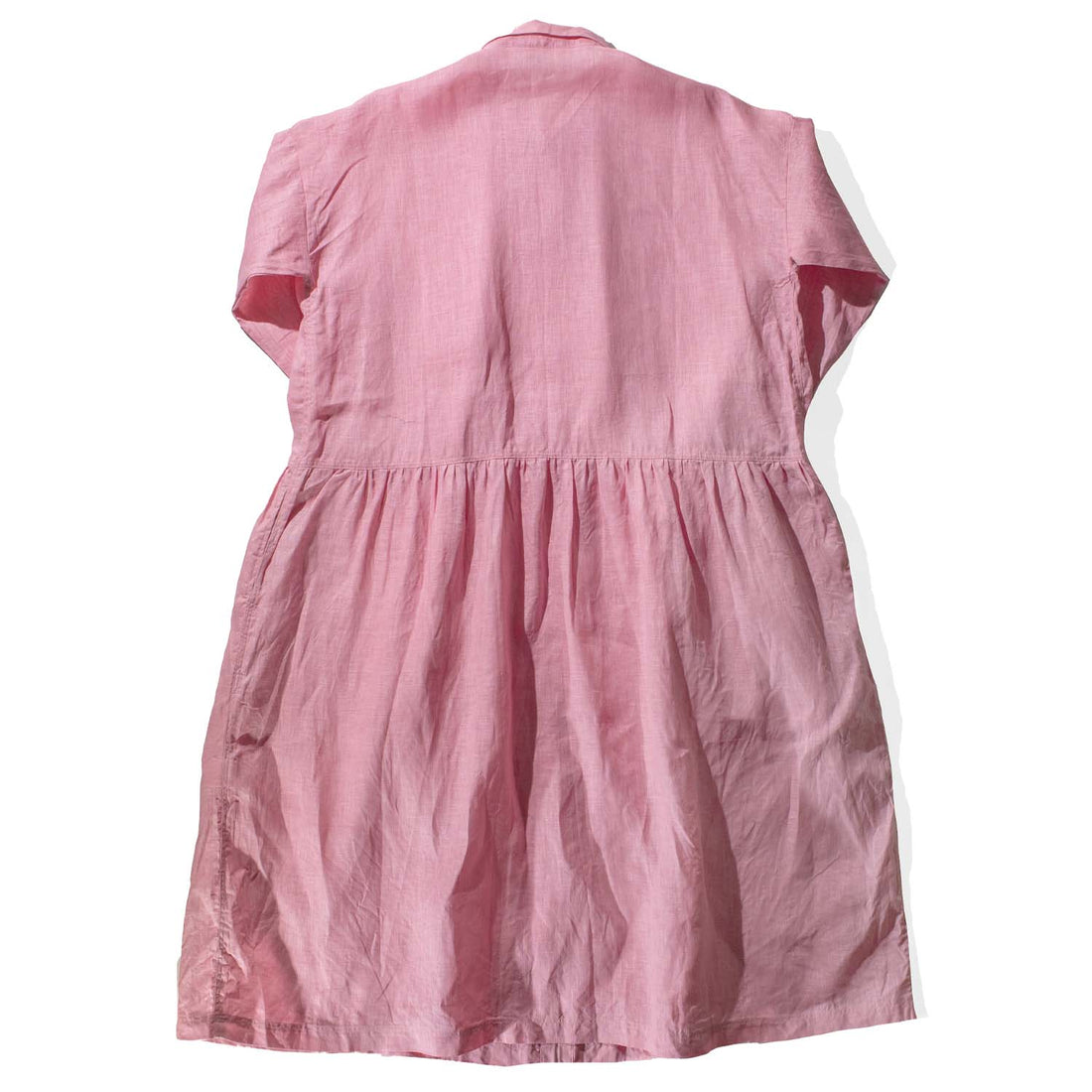 Ichi Antiquités Pigment Color Linen Dress in Pink