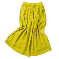 Ichi Antiquités French Linen Skirt in Yellow