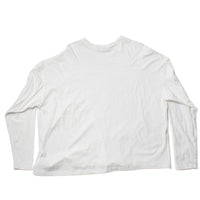 Ichi Antiquities Loose Pullover in White Knit Cotton