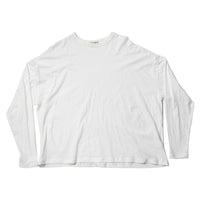 Ichi Antiquities Loose Pullover in White Knit Cotton