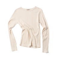 Ichi Antiquities Rib Knit Pullover in Natural