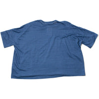 Ichi Antiquities Short Sleeve Pullover in Blue Knit Linen