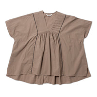Ichi Antiquités Lawn Blouse in Mocha
