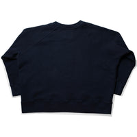JUDITH Boxy Raglan Crew in Dark Navy