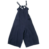 Kaarem Anemone Cropped Curved Neck Jumpsuit in Darm Blue