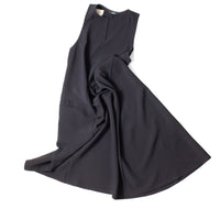 Kaarem Diagonal Xéo A-Line Pocket Dress in Black Blue