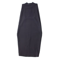 Kaarem Dill High Collar Dress in Black Blue