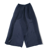 Kaarem Marble Silk Organza Pocket Pant in Dark Blue