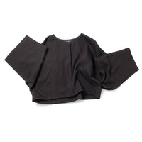 Kaarem Sponge Cropped Boxy Jacket in Black