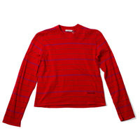 Kallmeyer Wynn Long Sleeve Tshirt in Crimson Multi Stripe