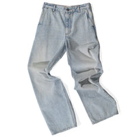 Kallmeyer Wide Leg Column Jean in Acid Fadeout