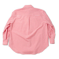 Kasmaria Oversized Big Pocket Shirt in Gingham Cotton Poplin