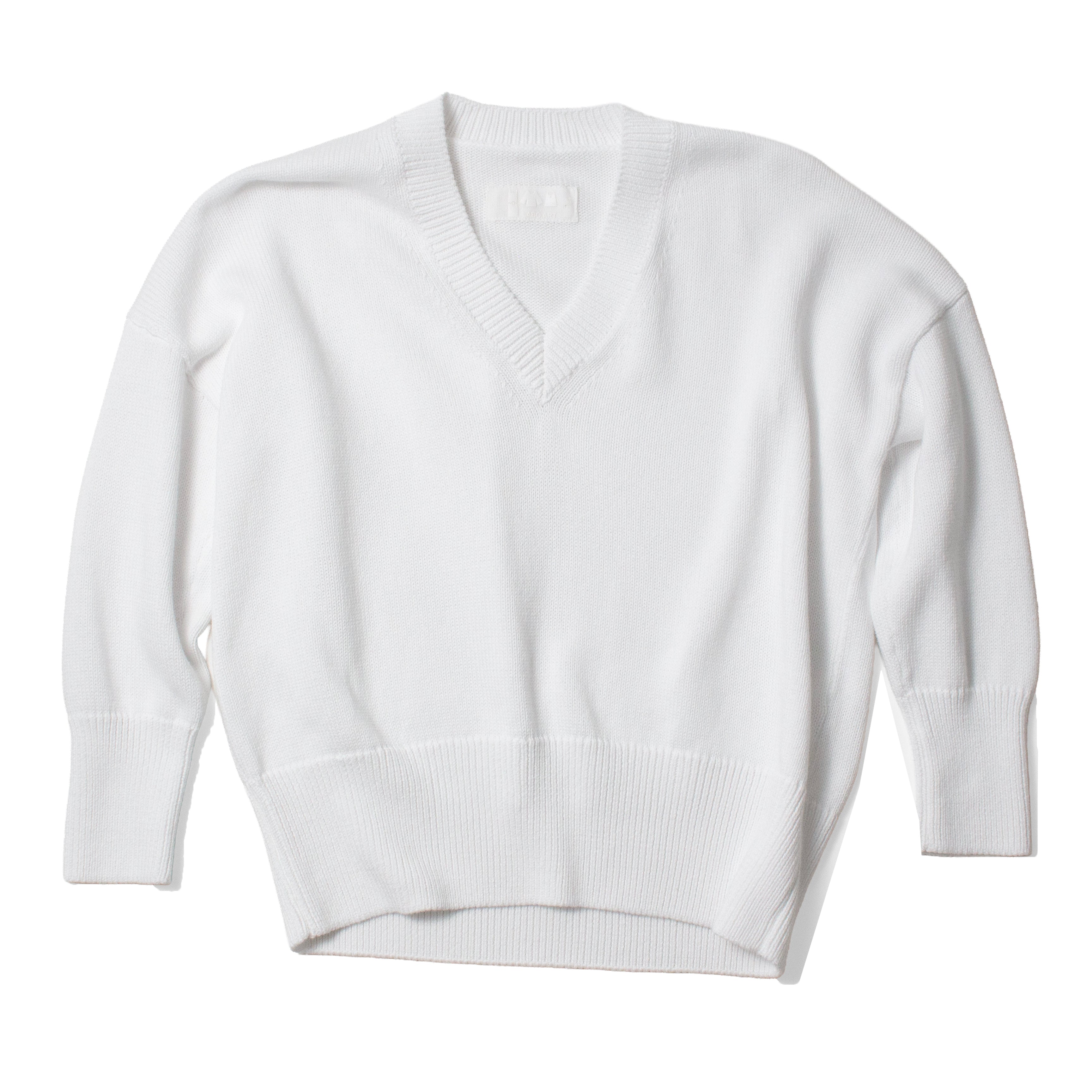 Labo.Art V Knit Sweater in White – JUDITH
