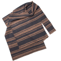 Lauren Manoogian Banded Wrap Mantle in Rust Marl / Black