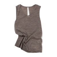 Lauren Manoogian Fine High V Shell in Grey Melange