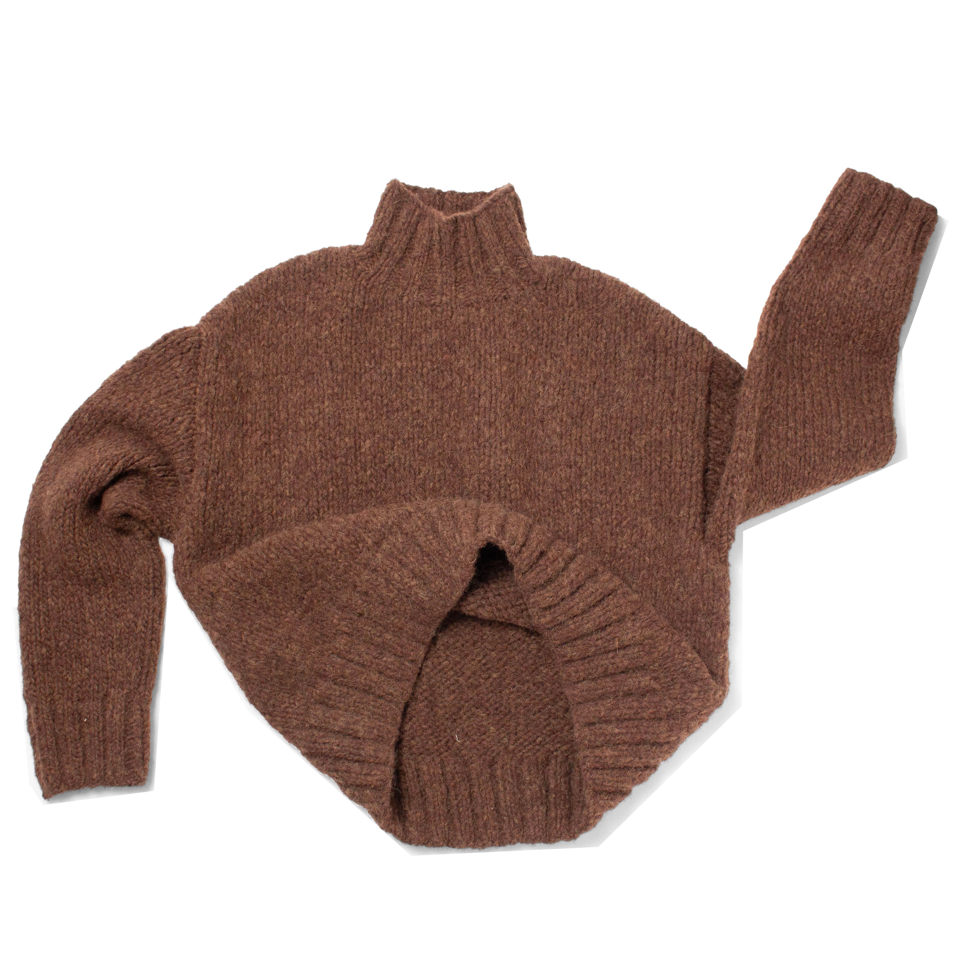 Lauren Manoogian Handknit Mockneck in Rust Melange – JUDITH