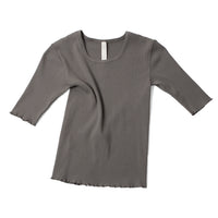 Lauren Manoogian Ruffle Rib Tee in Fatigue