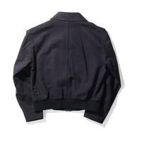 MHL. Cropped Bomber Jacket in Ink Worn Cotton Drill