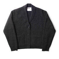 MHL. Shawl Collar Cardigan in Charcoal Wool