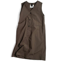 MHL. Uniform Dress in Umber Sanded Cotton Poplin