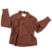 MHL Asymmetric Round Collar Shirt in Chestnut