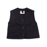 MHL Quilted Liner in Black Soft Cotton Twill