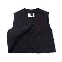 MHL Quilted Liner in Black Soft Cotton Twill