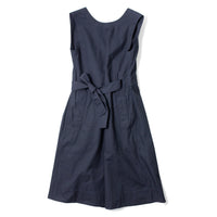 MHL. Cross Back Apron Dress in Ink